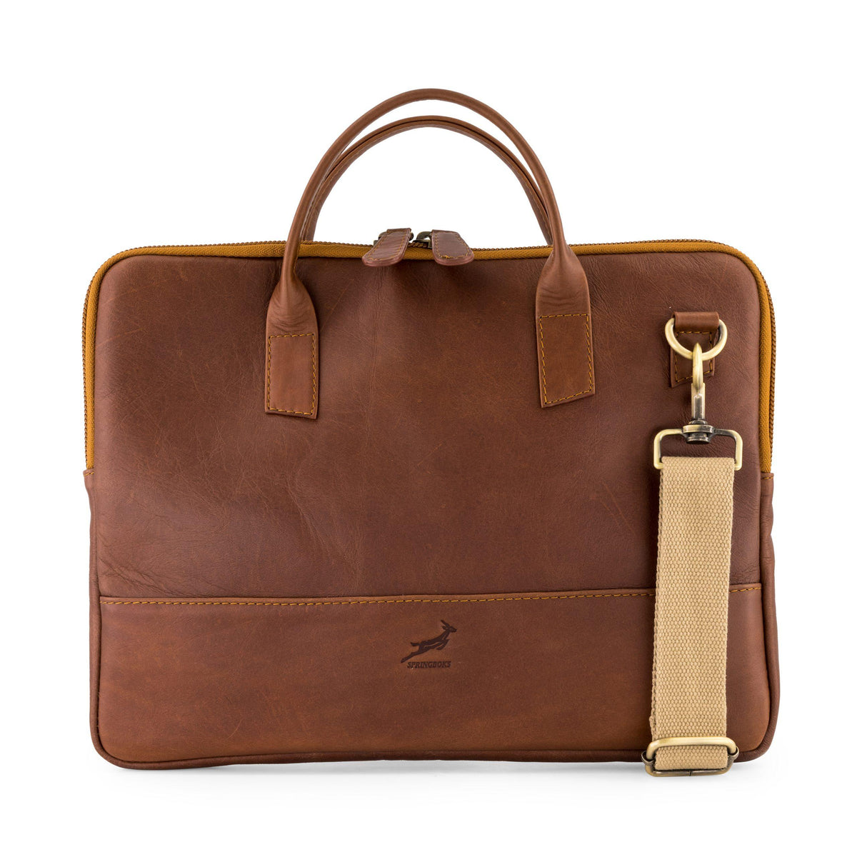 Springbok Slimline Laptop Bag - Tan
